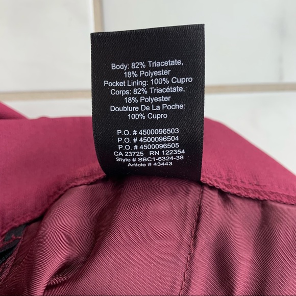 Aritzia Babaton Cohen pants Barolo maroon trousers - Picture 7 of 8